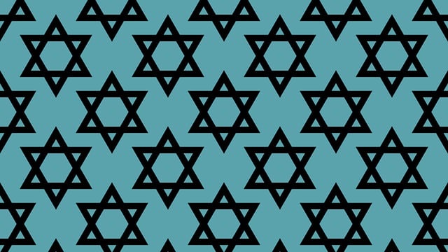 Free digital paper star of david pattern illustration