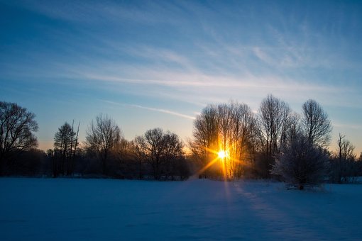 Free Sunset Snow photo and picture