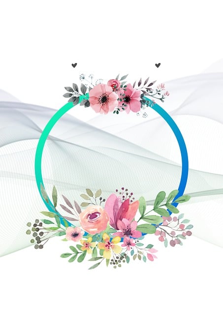 Flores, Marco, Floral, Frontera, Belleza