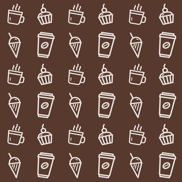 Free brown coffee cupcake illustration