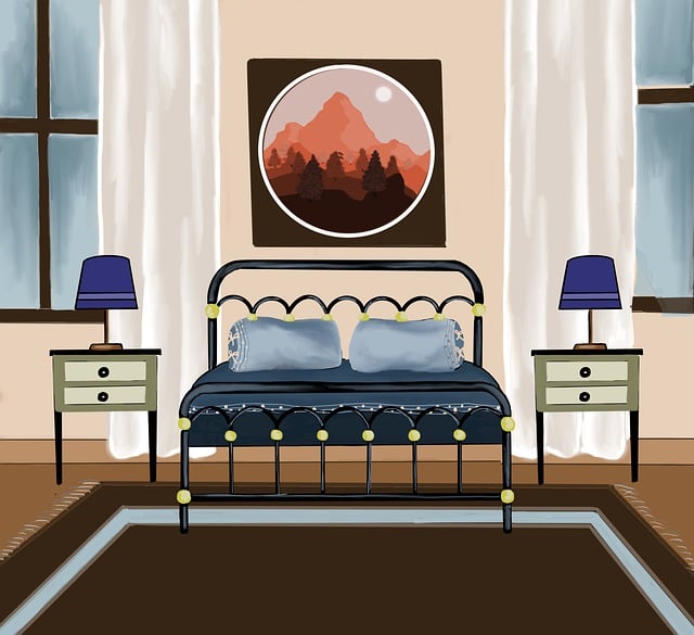 Download free HD stock image of Home Bed Free home bed room illustration