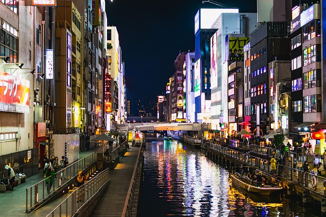 Dotonbori, Osaka, Fluss, Lichter, Reisen