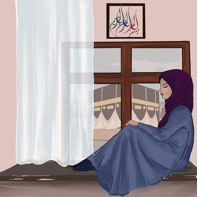Free kaaba the pilgrim's guide mecca illustration