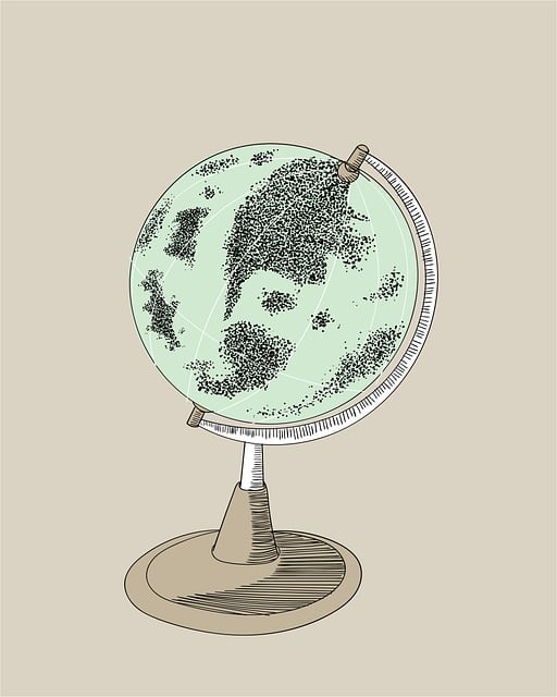 Free globe earth atlas illustration