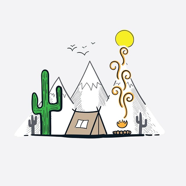 Download free HD stock image of Camp Tent Free camp tent desert illustration