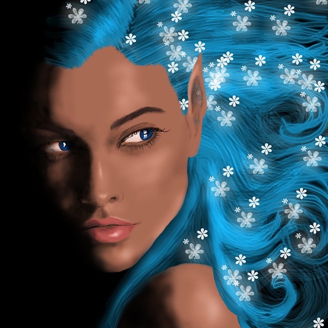 Portrait Elf Woman Blue - Free image on Pixabay