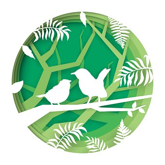 Free Birds Paper Cut illustration and picture