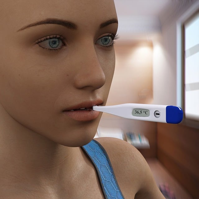 Free woman avatar themometer illustration