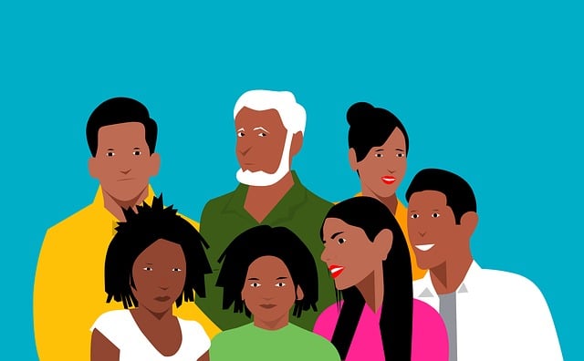 Free people diverse crowd vector