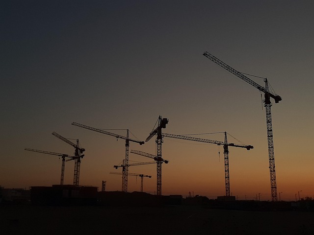 Free Construction Crane Afterglow photo and picture