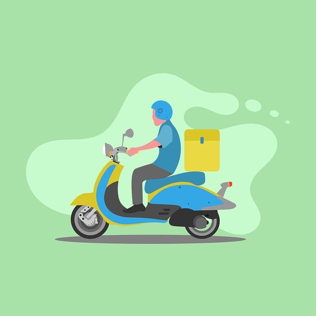 Free delivery man fast-food delivery vector