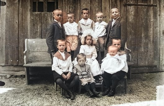Børn, Gruppe Foto, Århundrede