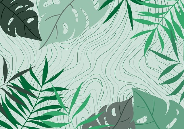 Free leaves pattern background illustration