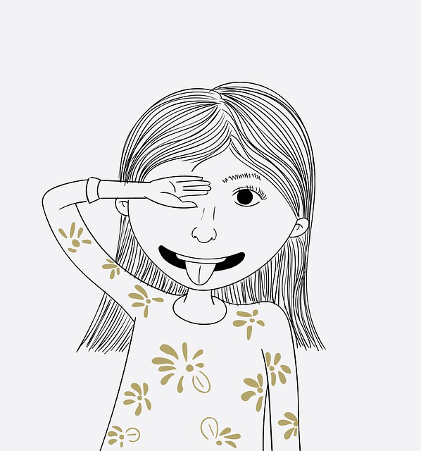 Free woman happy positive illustration