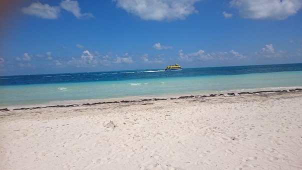 Playa, Beschädigen, Azul, Himmel, Ozean