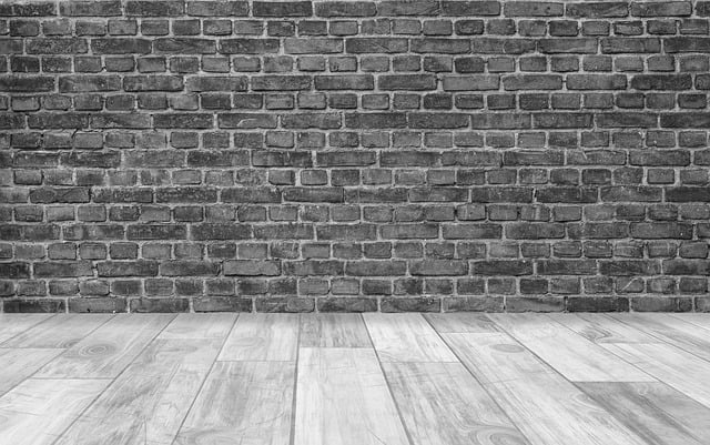 Free empty room virtual classroom brick walls illustration