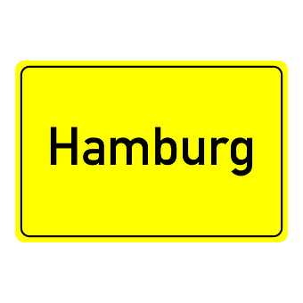Free Hamburg Place-Name Sign vector and picture