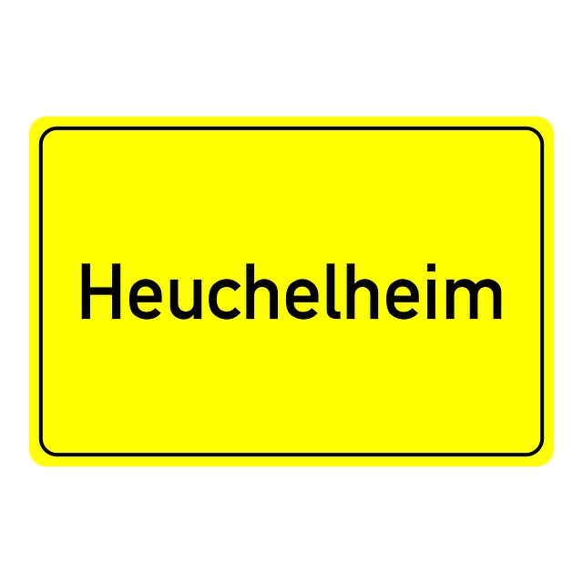 Free heuchelheim place-name sign sign illustration