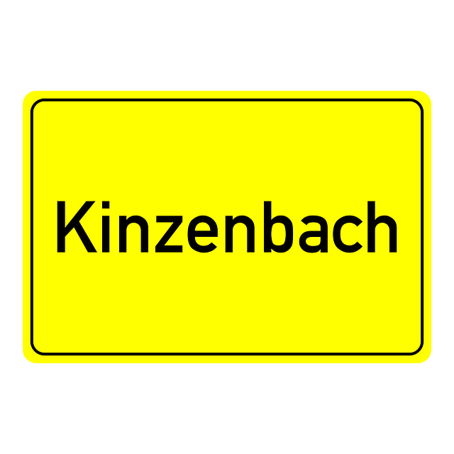 Free kinzenbach place-name sign sign illustration