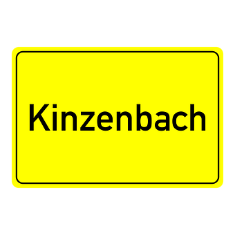 Free Kinzenbach Place-Name Sign vector and picture