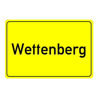 Free Wettenberg Place-Name Sign vector and picture