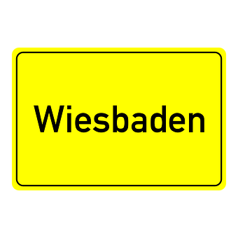 Free Wiesbaden Place-Name Sign vector and picture