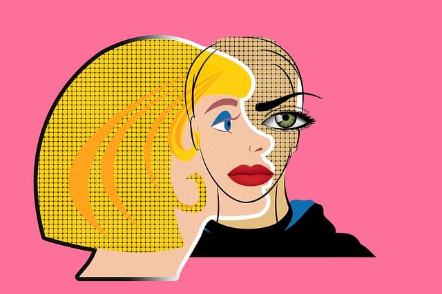 Free woman bipolar psychology illustration
