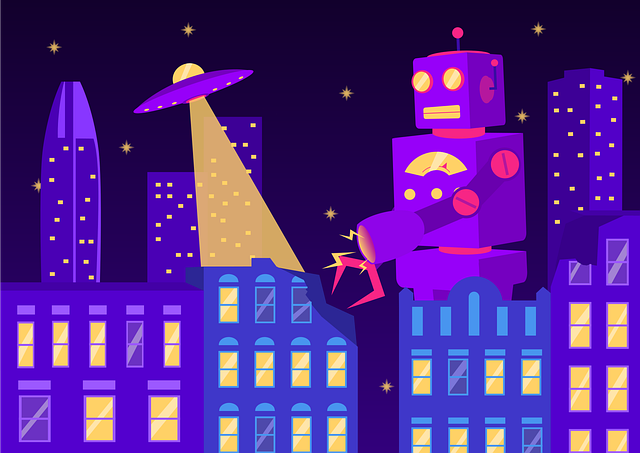 Free Vaporwave Robot vector and picture