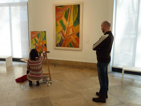 Museu, Arte, Pintura De Parede
