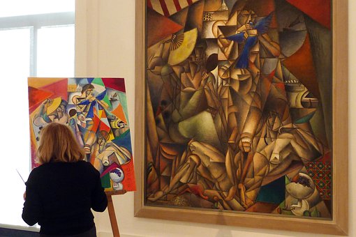 Museu, Arte, Pintura De Parede