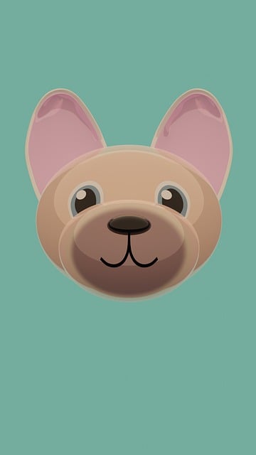 Free french bulldog puppy dog illustration