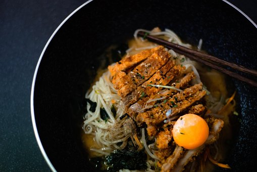 Fideos, Comida, Asiático Plato
