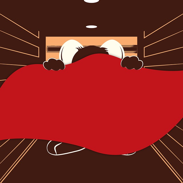 Free abstract cartoon art hide and seek mysterious character illustration