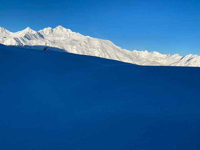 Winter, Berge, Schatten, Sonne