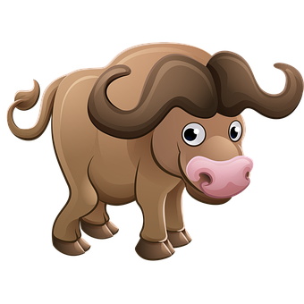 Free Buffalo Cartoon illustration and picture