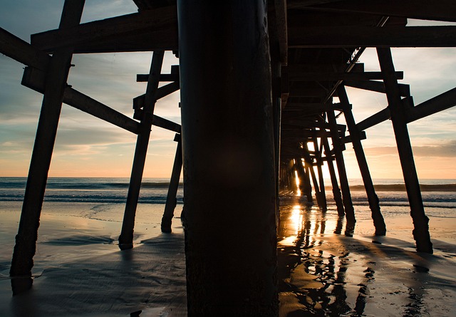 Californien, Solnedgang, Hav, Himmel