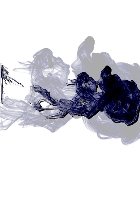 Extensión De Tinta, Azul, Tinta, Pintura
