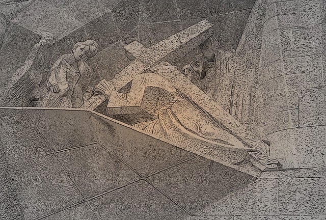 Free jesus christ via crucis lent illustration