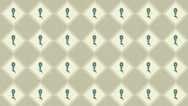 Free flower checkered floral background illustration