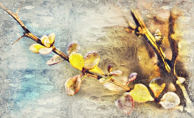 Free barberry leaves photo art illustration