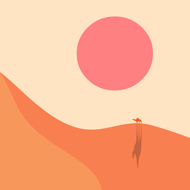 Free sand desert sun illustration