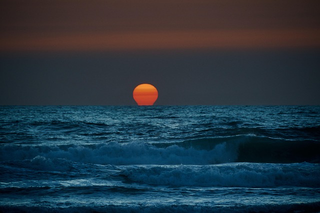 Free Sunset Sea photo and picture