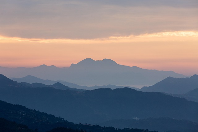 Montañas, Niebla, Atardecer, Amanecer