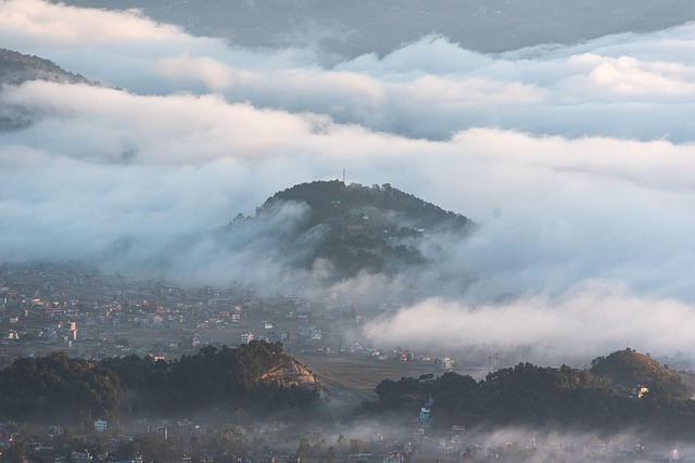 Pokhara, Nepal, Nubes, Himalaya, Paisaje