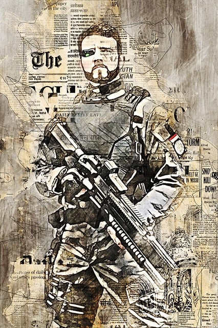 Free man soldier weapon illustration