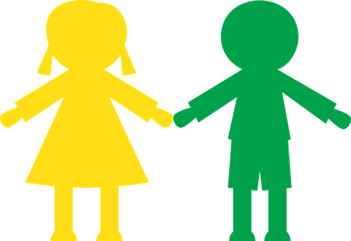 Free Kids Silhouette vector and picture