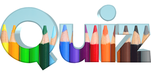 Free quiz typography colorful vector