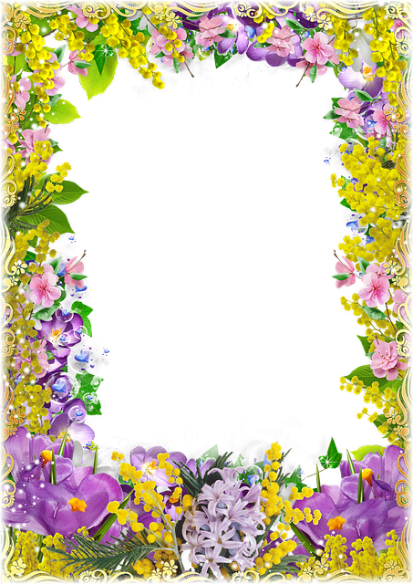 Free flowers frame decorative illustration