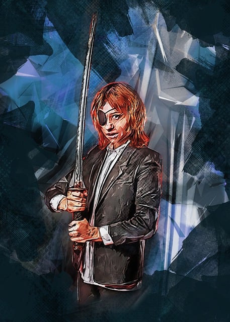 Free katana woman photo art illustration