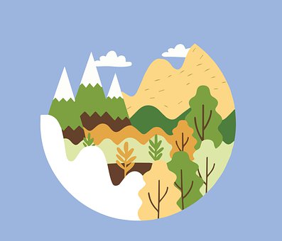 Free Mountains Forest illustration and picture